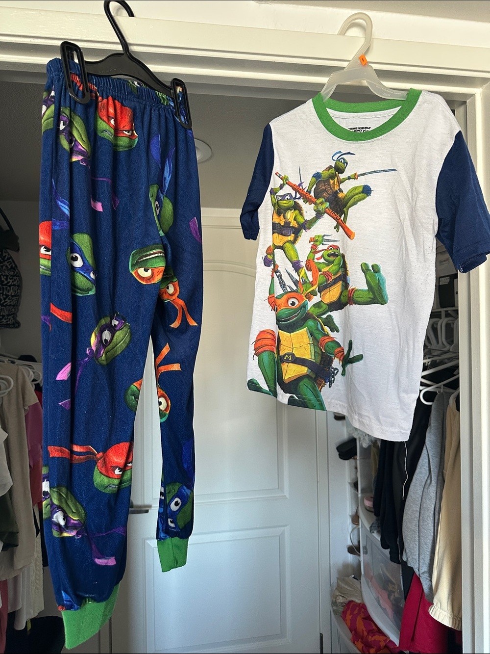 Boys Green & Navy Teenage Mutant Ninja Turtles Pajama Set